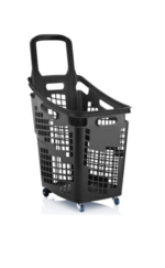 X-Large 4 Wheel Plastic Trolley Basket 65L - Image 2