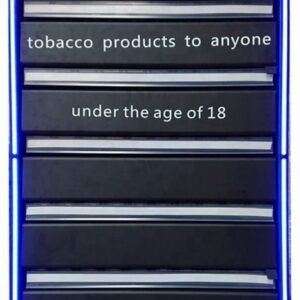 Cigarette Tobacco Display Cabinet 65cm - 6 Shelves - 9 Pusher