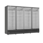 Commercial Upright Four Glass Door Chiller - Bover 250cm