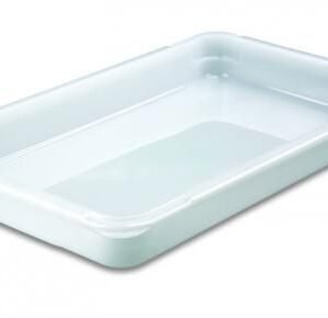 White Food Storage Container Lid 530x325x65 9 Litre
