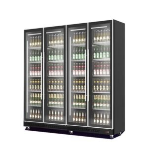 Four Glass Door Display Chiller - Anka 224cm - Hinge Door