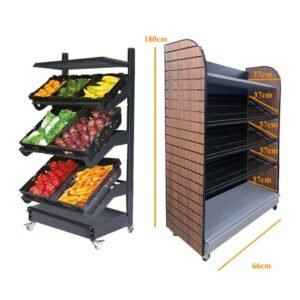 Fruits and Vegetables Wall Unit 1.8m - Base Shelf 470mm Top Shelf 370mm