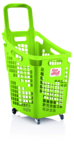 X-Large 4 Wheel Plastic Trolley Basket 65L - Image 3