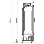 Glass Door Chiller Fridge Dover 68cm - Image 2