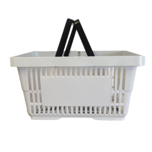 White Plastic Shopping Baskets 28L